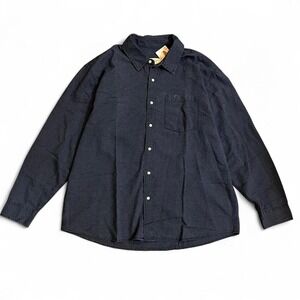 American Eagle Men's Navy Button Down Shirt XL 100% Cotton NWT